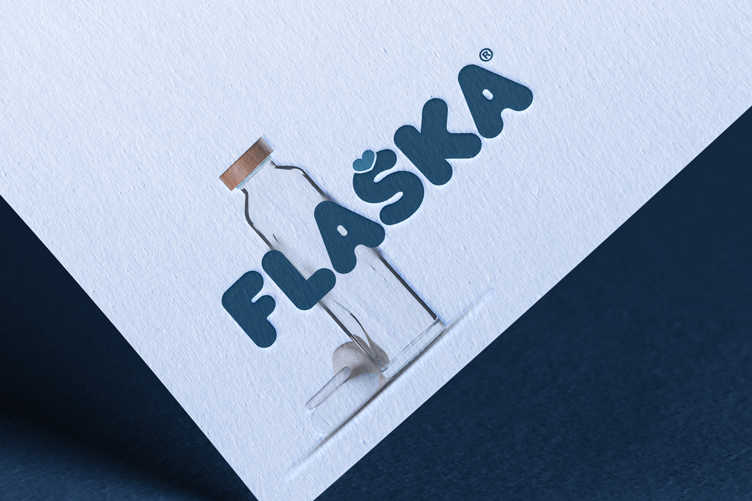 Flaska logotip na steklenici