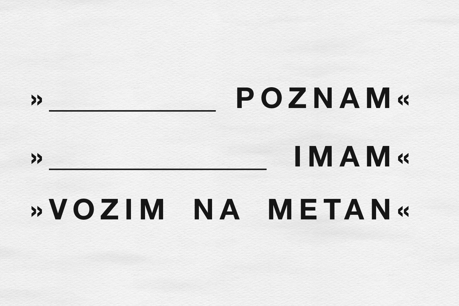 Šablona za kreiranje sloganov kampanje Vozim na metan